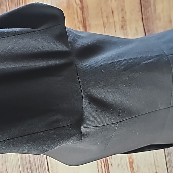 HILLARD & HANSON BLACK LINED PADDED LONG SLEEVE DRESS JACKET - Picture 4 of 10